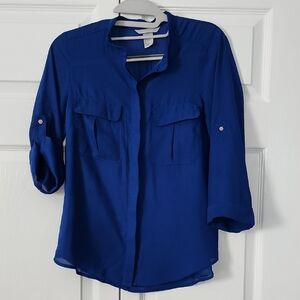 H&M Royal Blue Button-Down Shirt